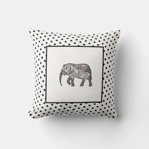 Almofada Elephant Modern Birn Baby Boy for Kids Polka