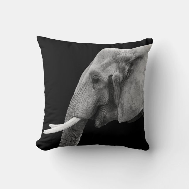 Almofada Elephant Portrait Safari Animal (Frente)