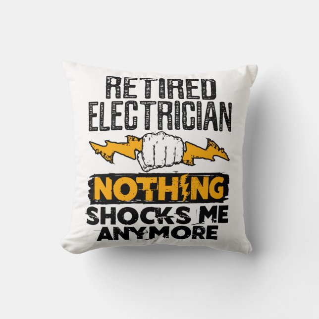 Almofada Elétrico aposentado não me choca mais (Frente)