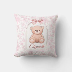 Almofada Elizabeth Design de Enfermeiro de Urso Rosa Pers