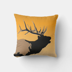 Almofada Elk Bugling em Sunset - Arte original sobre a vida