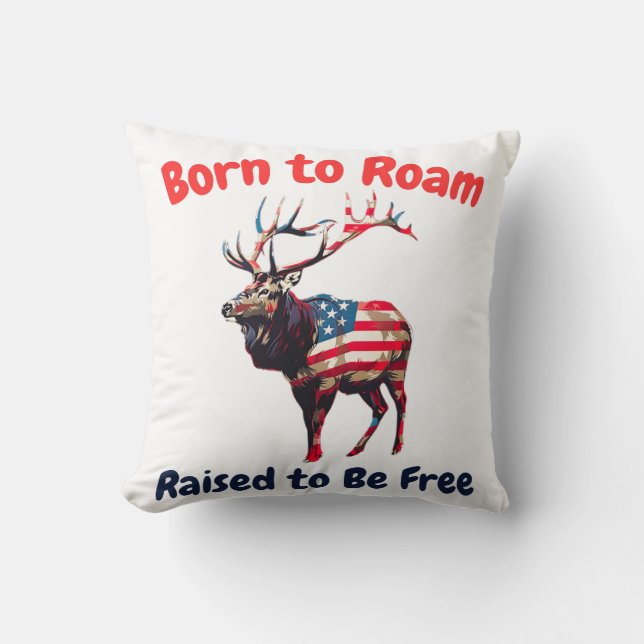 Almofada Elk Flag America (Frente)