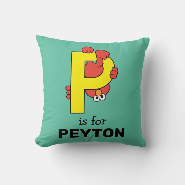 Almofada Elmo Alphabet | P Amarelo (Frente)