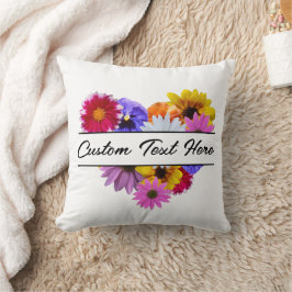 Almofada Em Flor - Arranjo Floral em Forma de Coração