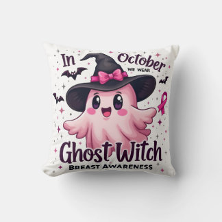 Almofada Em outubro Vestimos Cancer de Mama de Bruxas Fanta