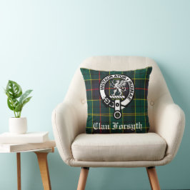 Almofada Emblema e Tartan do Clã Forsyth