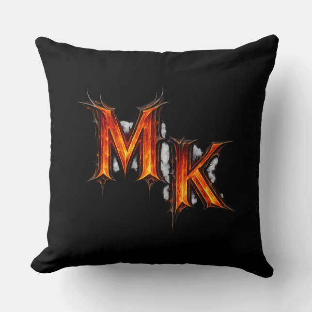 Almofada Emblema Infernal Gótico MK (Frente)