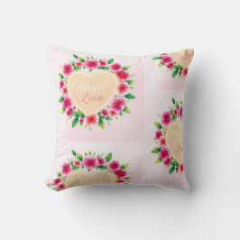 Almofada Embraço Coração Floral da Mãe