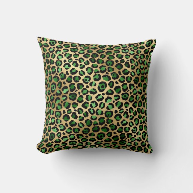 Almofada Emerald e Dourado Safari Series Design 8 (Frente)