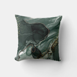 Almofada Emerald Green e Dourado Marble, Fundo Marble
