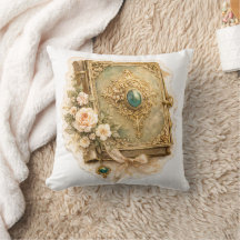 Emerald Storybook Fairytale Throw Pillow