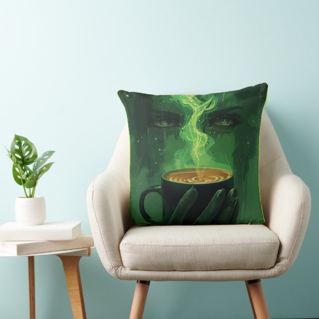 Almofada Emerald Whispers – The Spirit in the Cup (Cadeira)