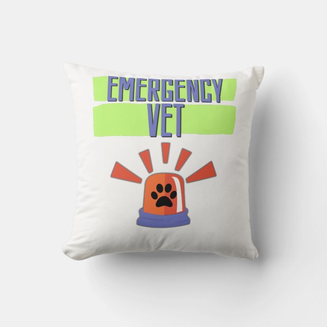 Almofada Emergency Vet – Veterinary Emergency Design (Frente)