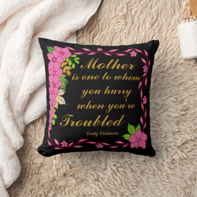 Almofada Emily Dickinson quote about Mother (Cobertor)