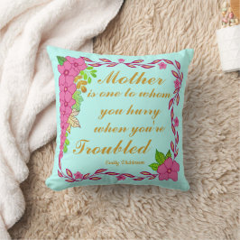 Almofada Emily Dickinson quote about Mother