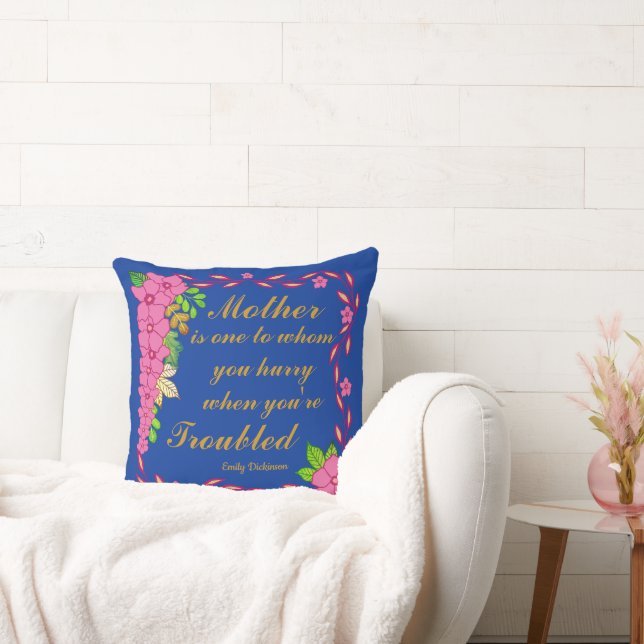 Almofada Emily Dickinson quote about Mother (Sofá)