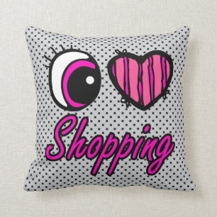 Almofada Emo Eye Heart I Love Comprando