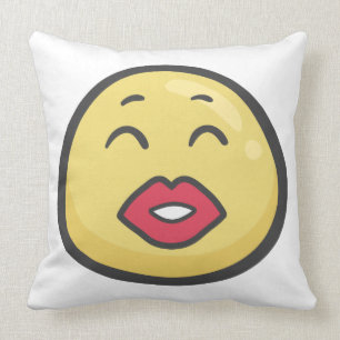 Almofada Emoji: Beijando a cara com olhos de sorriso