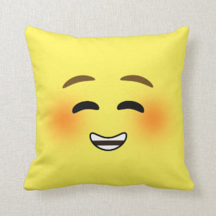Almofada Emoji de sorriso branco
