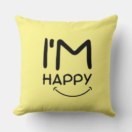 Almofada emoji simples elegante sorridente