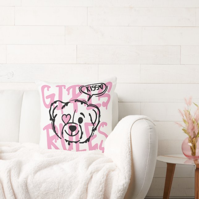 Almofada Empoderamento de Mulheres: GAROTAS REGEM Trabalho  (Sofá)