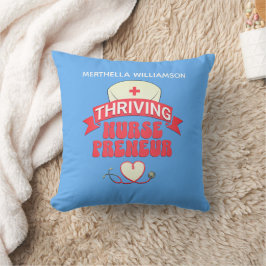 Almofada Empreendedor de Enfermeiro Azul Personalizado