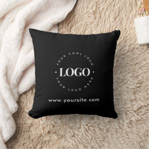 Almofada Empresa de negócio de texto e logotipos personaliz