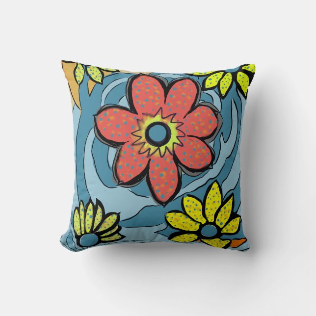 Almofada Empurre o travesseiroVintage Flor zPower (Frente)