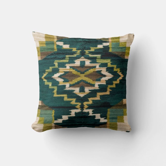Almofada Encontre Travesseiros de Kilim Verde Perto de Mim: (Frente)