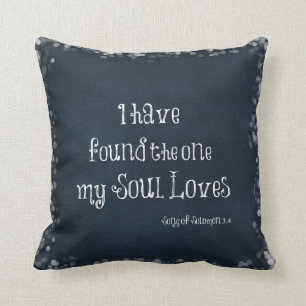 Almofada Encontrei a que a minha Alma ama a Bíblia Verse