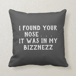 Almofada Encontrou seu travesseiro cinzento do sarcasmo