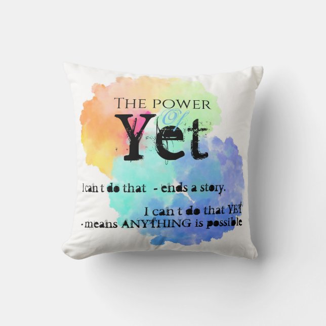 Almofada Encorajando o poder do ainda (Frente)