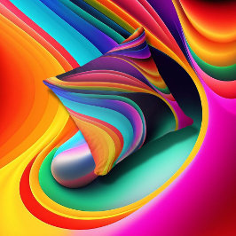Almofada Ênfase de Ondas Retroativas Coloridas
