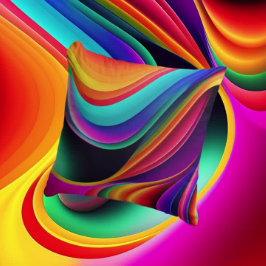 Almofada Ênfase de Ondas Retroativas Coloridas