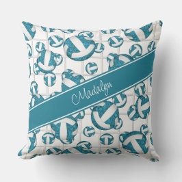 Almofada Ênfase líquida do vulicombo branco teal