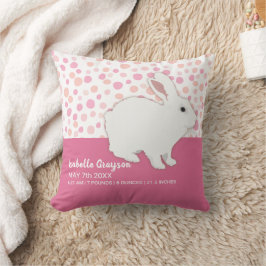 Almofada Enfeite de Coelhinho com Pontinhos Cor-de-Rosa Fof
