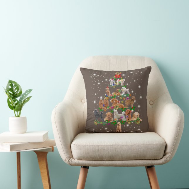 Almofada Enfeite Engraçado Poodle, Enfeite de Decoração de  (Cadeira)