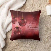 Enfeites de Natal Vermelhos com Texto Personalizad
