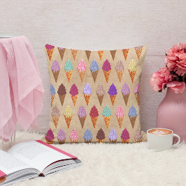 Almofada Enfermeira de Sorvete de Aquarela de Pastel Cachor