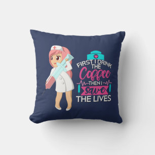 Almofada Enfermeira Engraçada Dizendo com Grande Agulha hip