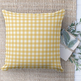 Almofada Enfermeiro de Gingham Amarelo e Branco Moderno da 