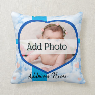 Almofada Enfermeiro Pink Heart Baby Nome Blue sky