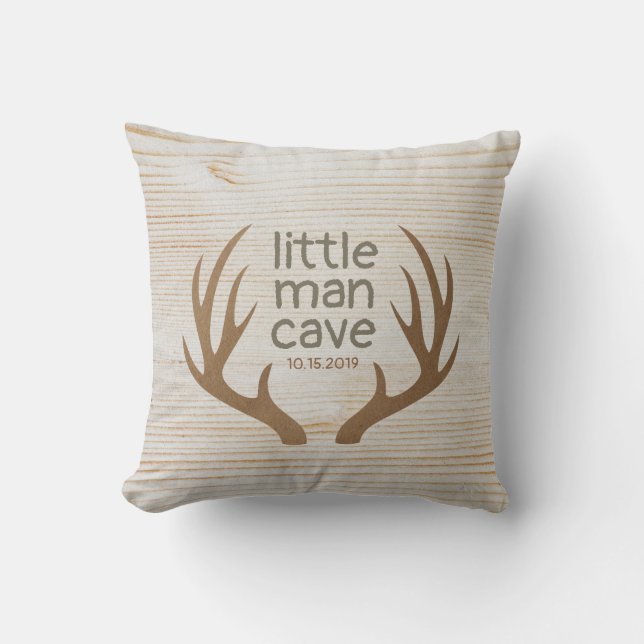 Almofada Enfermeiro Rustic Antlers Little Man Cave (Frente)