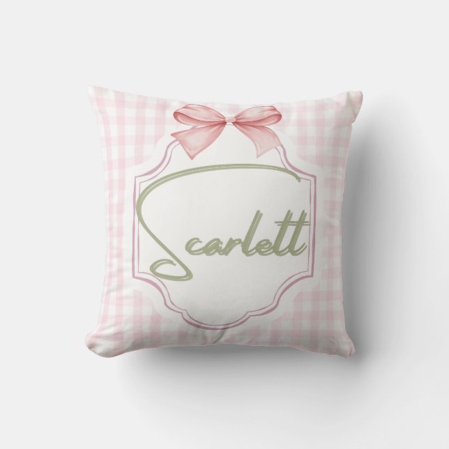 Almofada Enfermeiro Scarlett Baby Gingham Personalizado (Frente)