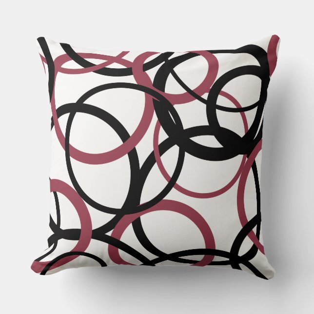 Almofada Enfumaçado Topaz e Círculos Pretos (Frente)