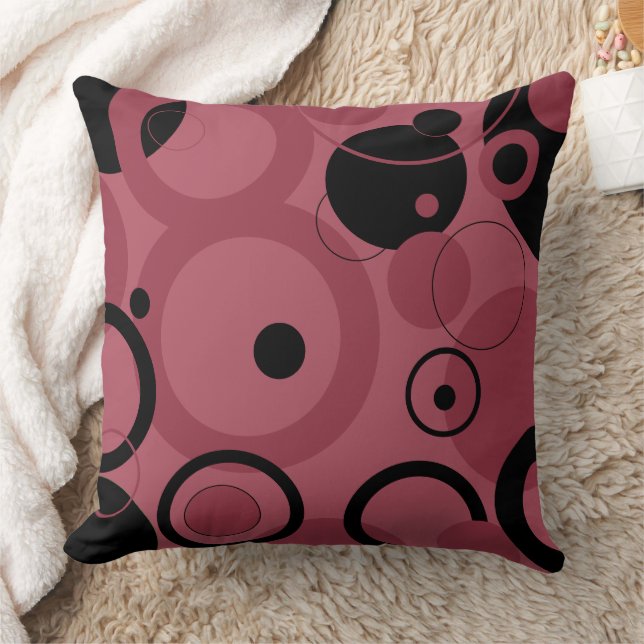 Almofada Enfumaçado Topaz e Círculos Pretos (Cobertor)