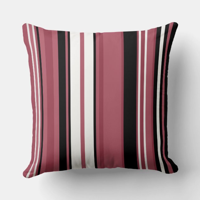 Almofada Enfumaçado Topaz e faixas pretas (Verso)