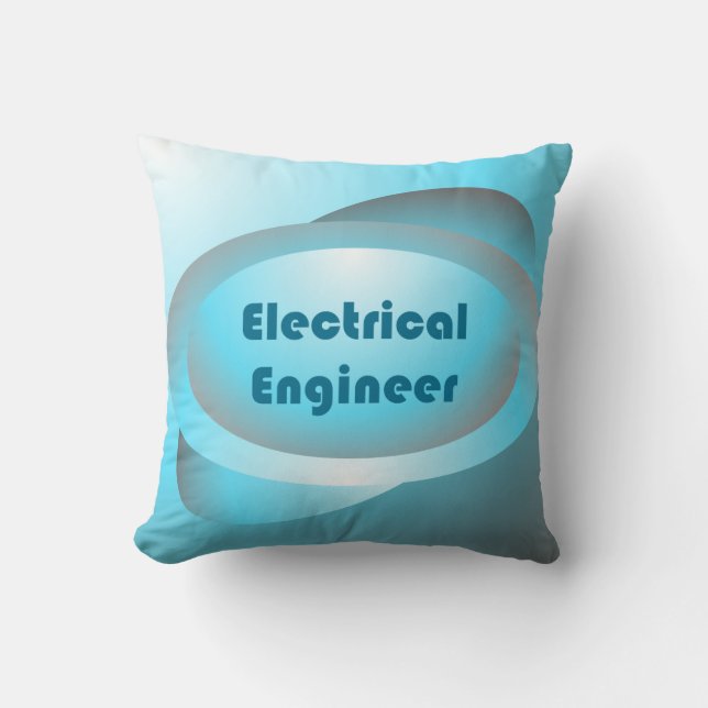 Almofada Engenheiro elétrico azul (Frente)