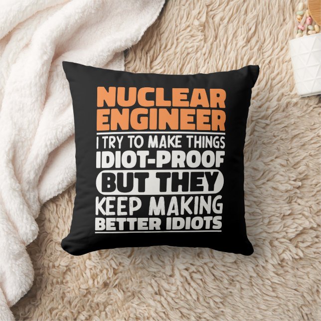 Almofada Engenheiro Nuclear Eu Tento Engraçado Dizer As Coi (Cobertor)