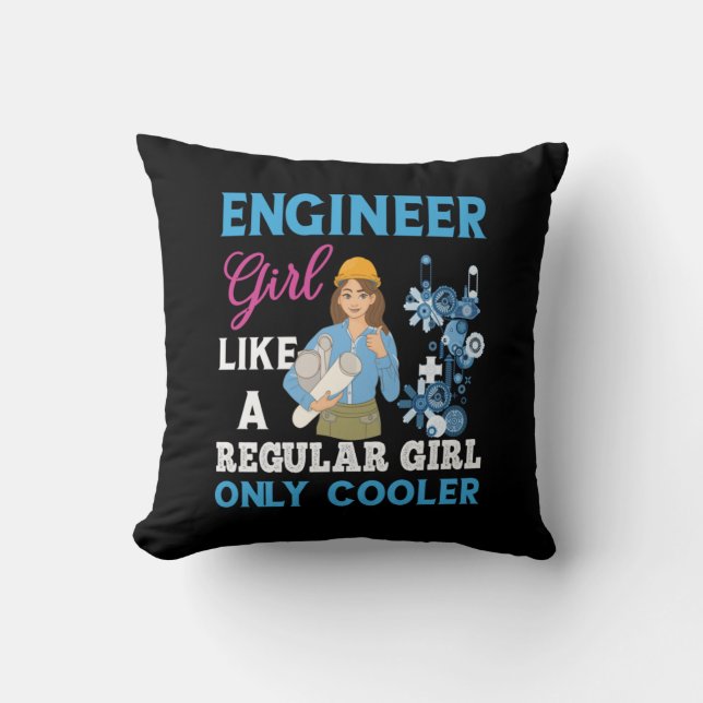 Almofada Engineer Proud Engineer Girl (Frente)
